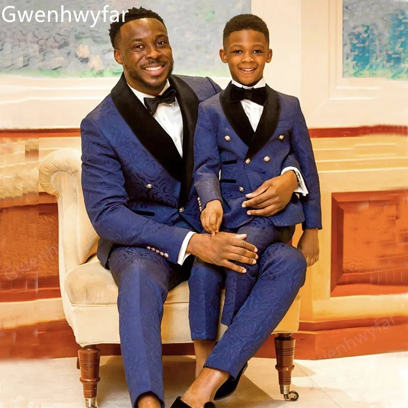 

Gwenhwyfar осень 2022 Мужская Изысканная шаль с лацканами двубортная жаккардовая ткань свадебный смокинг костюм для мужчин Выпускные платья