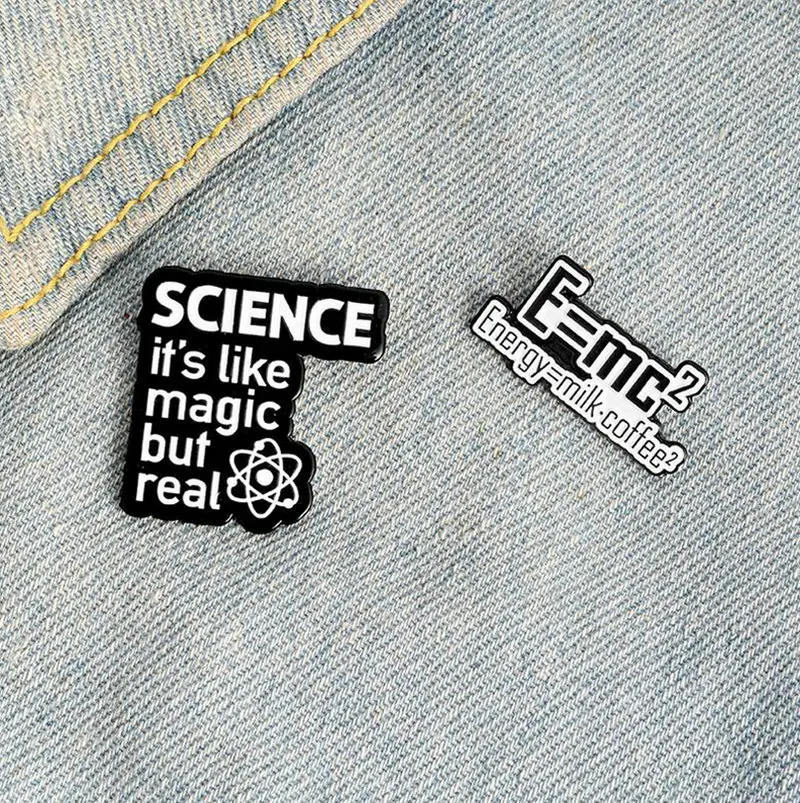 Наука — это магия но настоящая эмалированная булавка броши на заказ забавная
