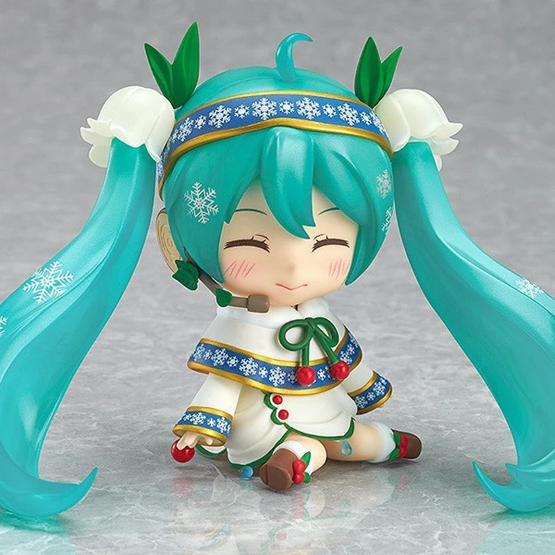 Фигурки героев Аниме Nendoroid Hatsune Miku 493 листья лотоса Q-версия игрушки движущиеся