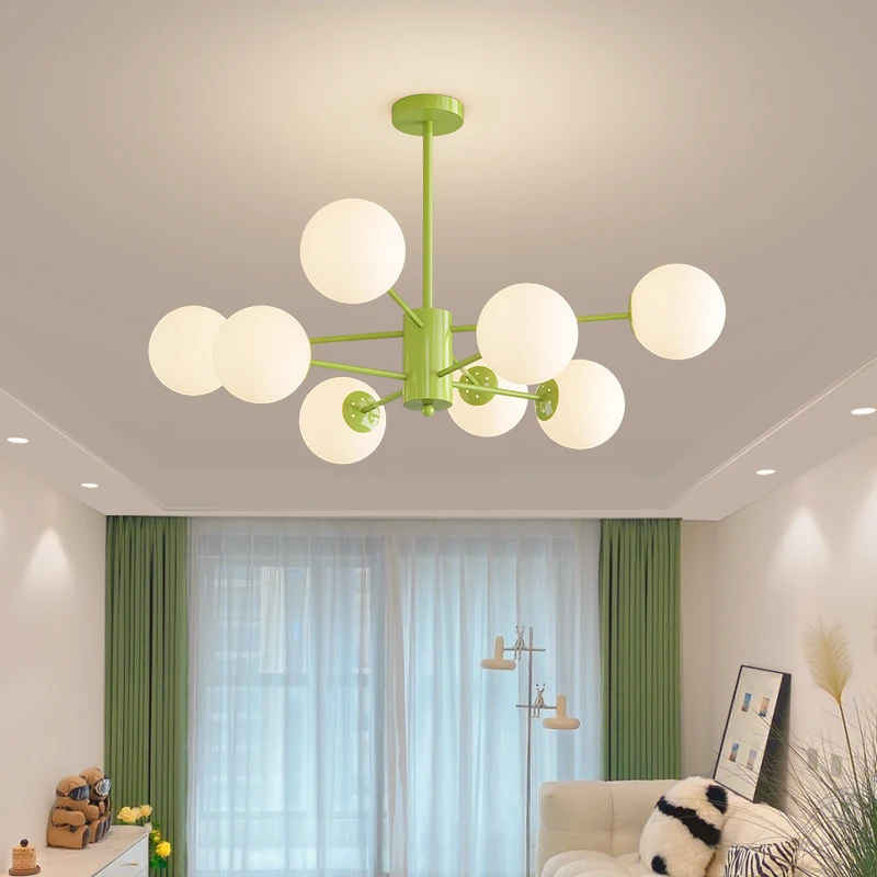 

Cream Wind Magic Bean Bedroom Chandelier Simple French Pastoral Princess Room Living Room Glass Master Bedroom Dining Room Light