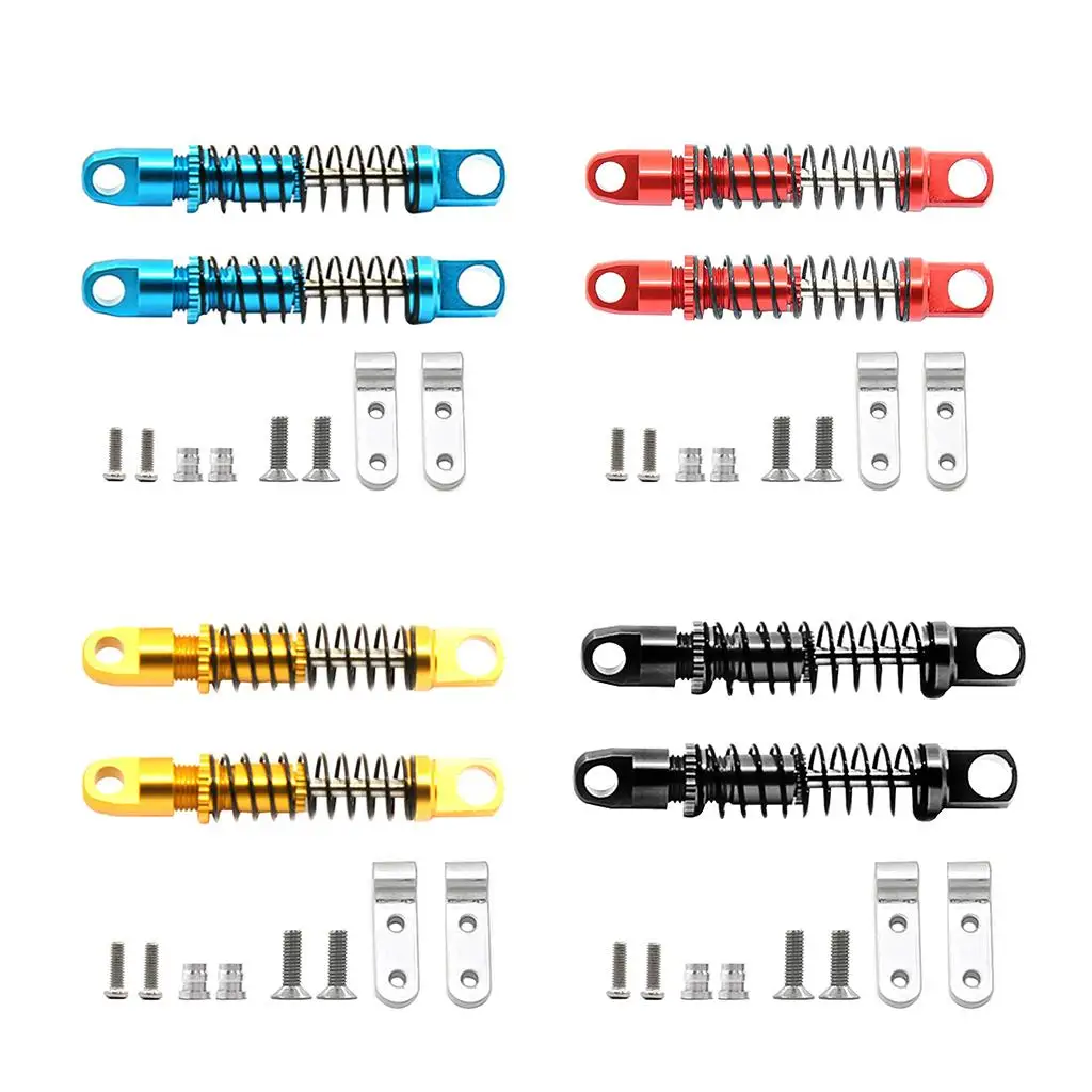 

RC Truck Car Upgrades Parts Metal Rear Shock Absorber Spring Damper with Mount Fixed Seat Accessories For WPL D12