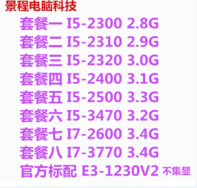 

Настольный четырехъядерный процессор i5 2300 2400 2500 i7 2600 3770 pin