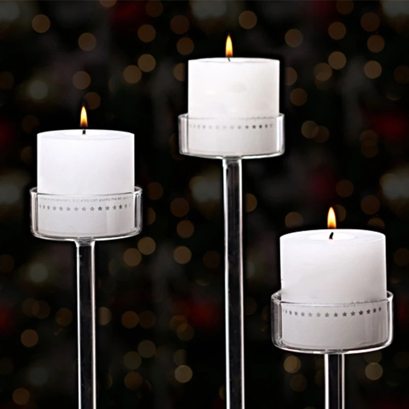 

Высокий стеклянный подсвечник P82D, прозрачный подсвечник, подставка, центральный столик для дома, спальни, свадьбы, вечеринки, романтический