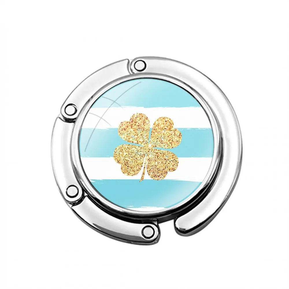 Крючок для женского стола складной декоративный крючок с четырьмя листьями