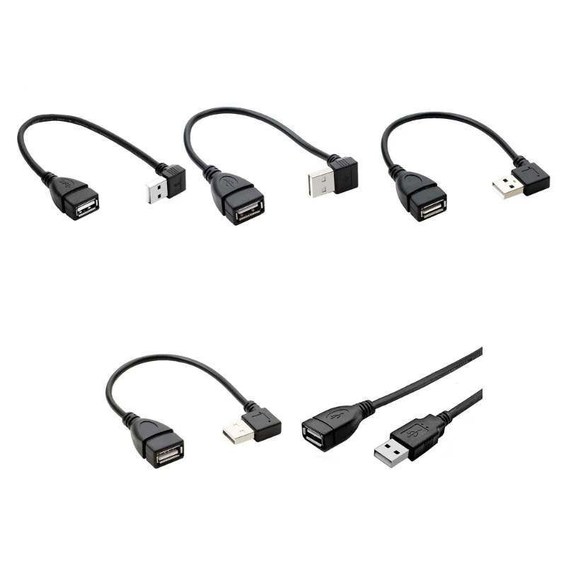 

30cm USB2.0 Male to Female Angled Cable for Digital Devices USB WiFi Adapters P9JB