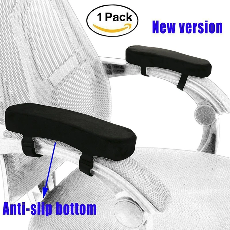 

1pc Slow Rebound Memory Foam Armrest Cushion Pad Chair Mat Elbow Rest Cover For Office Chairs Wheelchair Comfy Chair