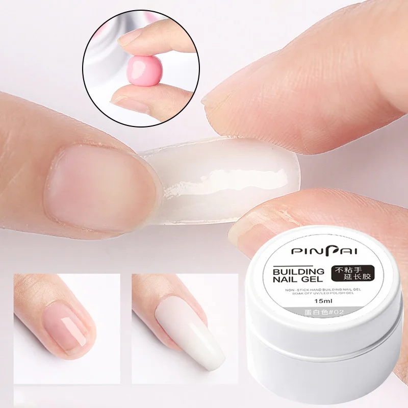 

Nailpop Solid Nail Patch Gel Easy Stick Gummy Adhesive Bond UV Glue For American Pose Capsule Tips Strong Adehesion Clear/White