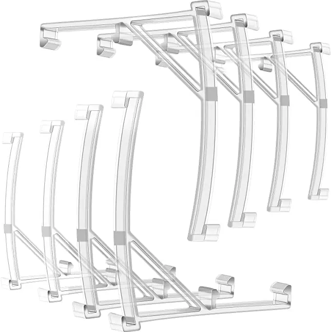 Patelai Valance Clips Plastic Vertical Blinds Brackets 3.5 Inch Vertical Blinds Clear Plastic for Blinds Parts Accessory Compone