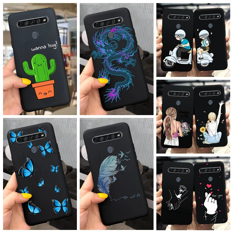 Силиконовый черный чехол для LG K41S K51S, 2020 дюйма, с рисунком дракона, кактуса, пера, бабочки, мягкий чехол для LG K41S, LGK51S, LMK510EMW