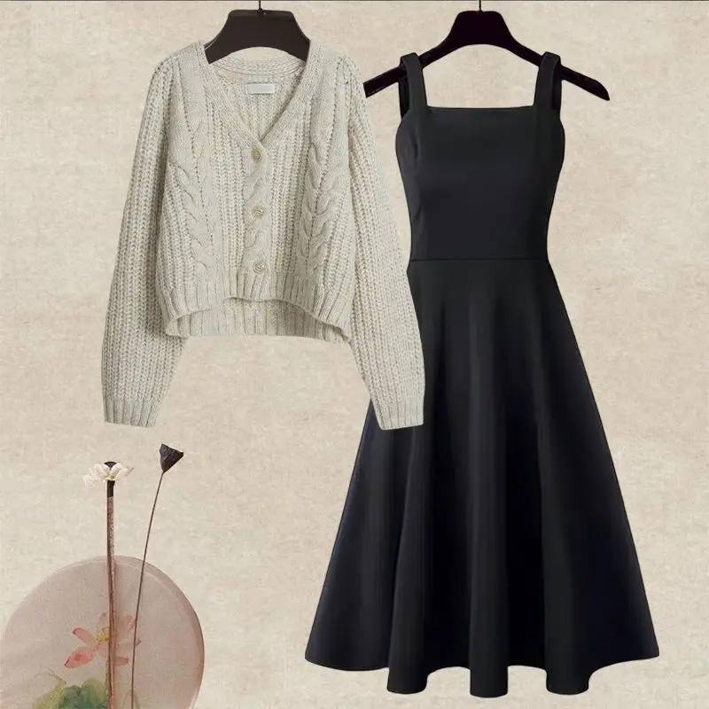 Женский Повседневный трикотажный кардиган-майка черное трикотажное