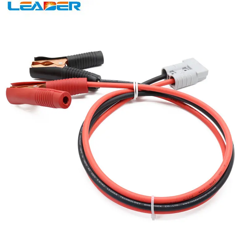 50A 600V Battery Connector with 8 Meter 4mm2 Cable Wire with Alligator Clip To Connect Portable Solar Panel and Solar Battery