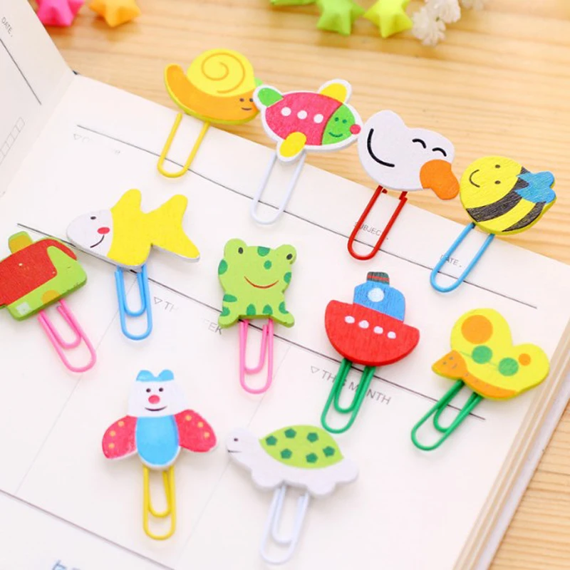 30 Pcs Mini Wood Bookmark Bookmarks Creative Teachers Students School Office Supplies Stationery Paper Clips |