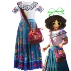 Костюмы для косплея Mirabel, нарядные платья принцессы, детская одежда на день рождения, карнавал, вечеринку, платье с париком Изабели