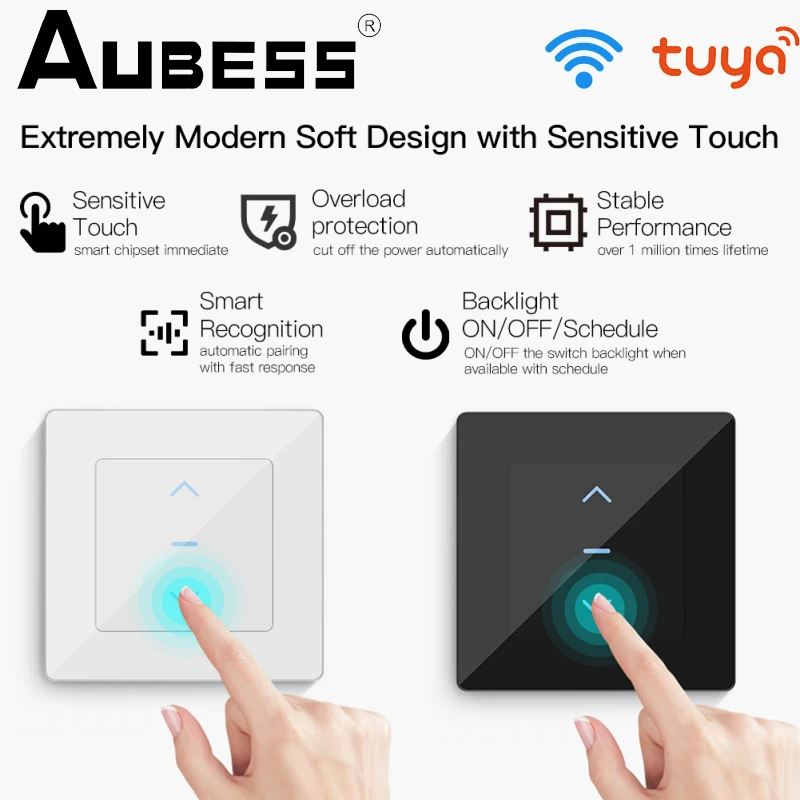 Tuya WiFi Smart Curtain Switch Touch Design For Motorized Curtains And Roller Blinds Works With Life App Alexa Google Home | Электроника
