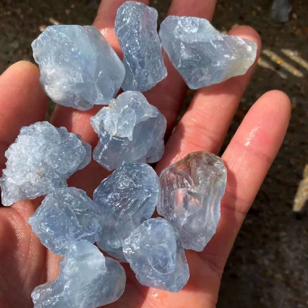 

100g Random Natural Aquamarine Raw Stone Crystal Quartz Rock Collectible Mineral Specimen Healing Rough Gemstone Home Decor Gift
