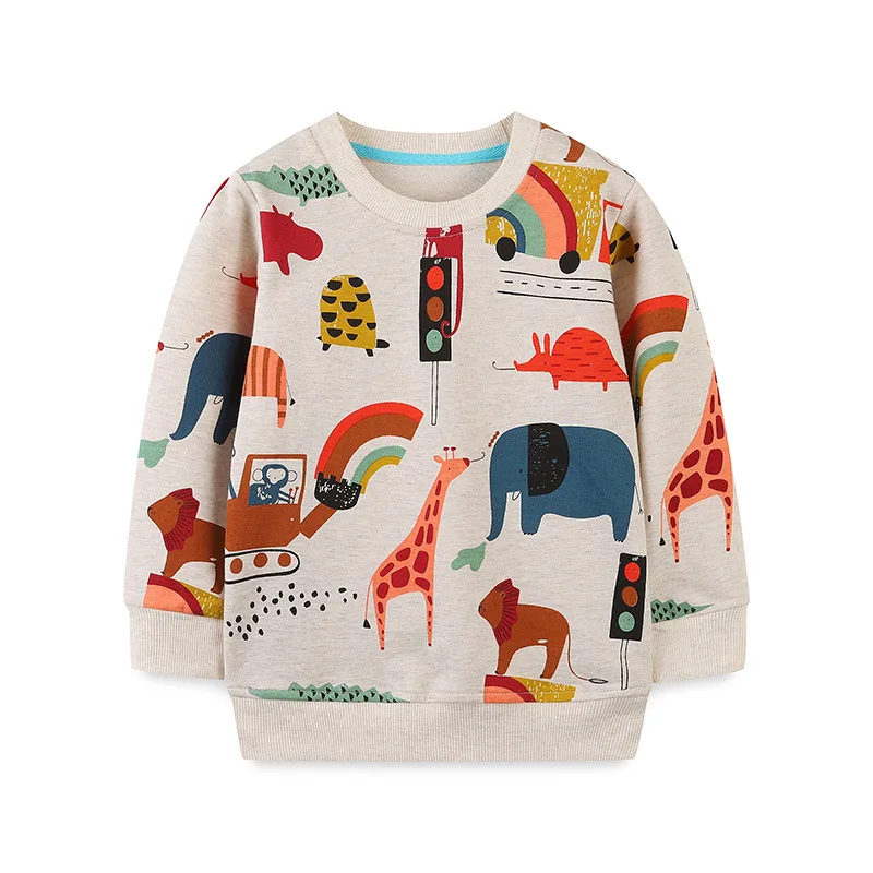 

Свитшот детский с капюшоном, х/б, с круглым вырезом