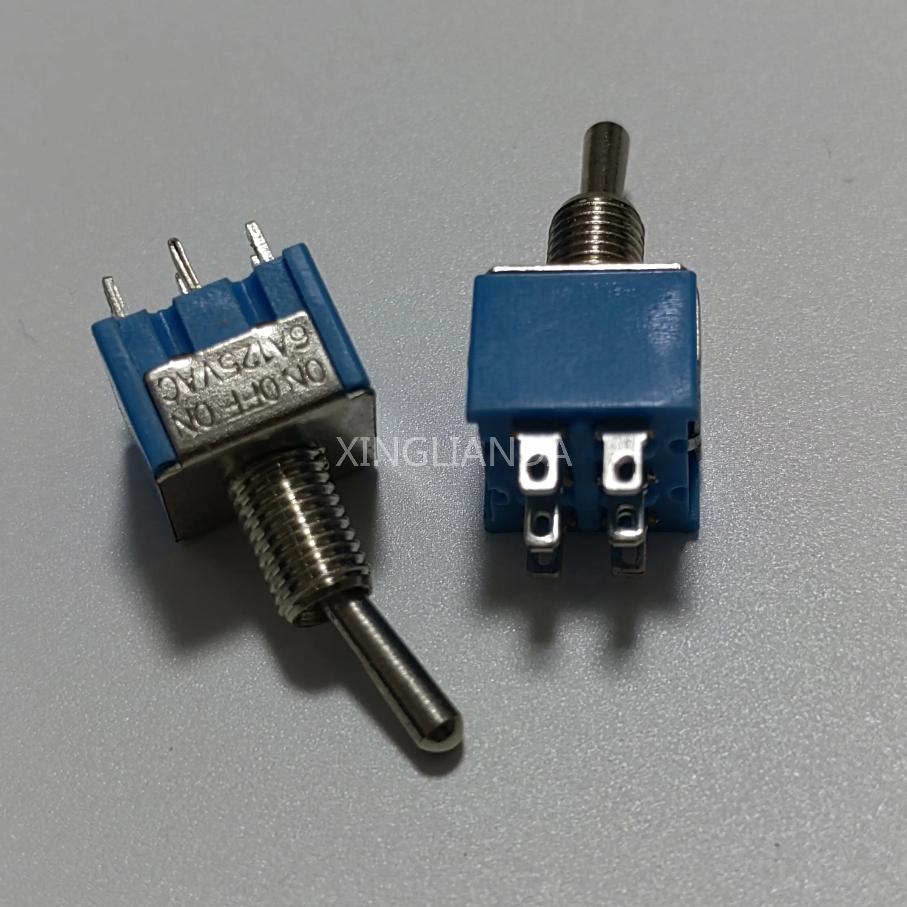10 шт. MTS-203 мини 6-контактный 3-позиционный тумблер ВКЛ-ВЫКЛ-ВКЛ DPDT переключатель