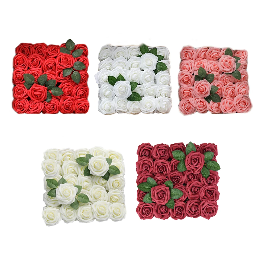 

25Pcs Artificial Rose Foam Lightness Fake Flower Decoration Accessory