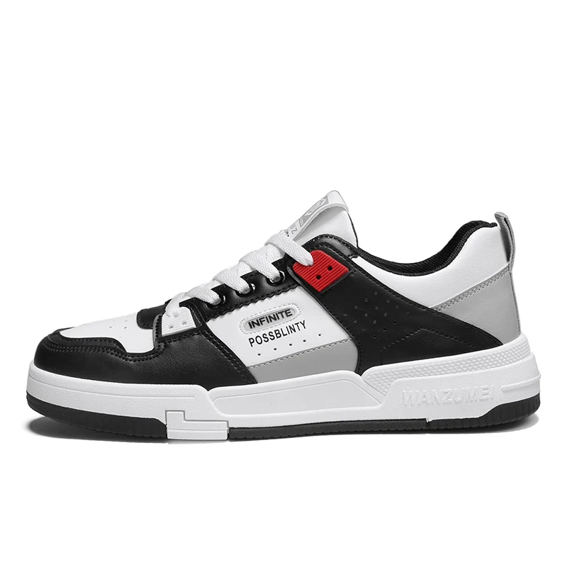 Sneakers for Men Comfortable Classic Casual Skate Shoes Male Fashion Non-Slip Leather Skateboard Shoes Zapatos De Hombre