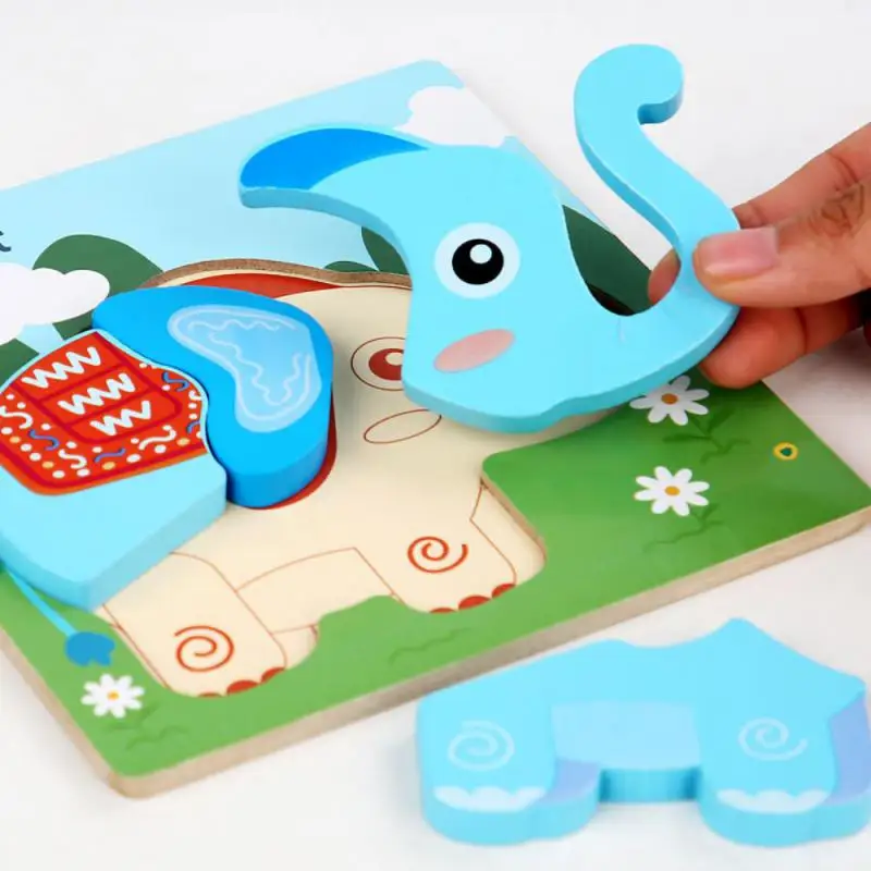 ka wysokiej jakości drewniane puzzle edukacyjne zwierzęta kreskówkowe wczesna nauka poznanie inteligencja gra logiczna dla dzieci zabawki