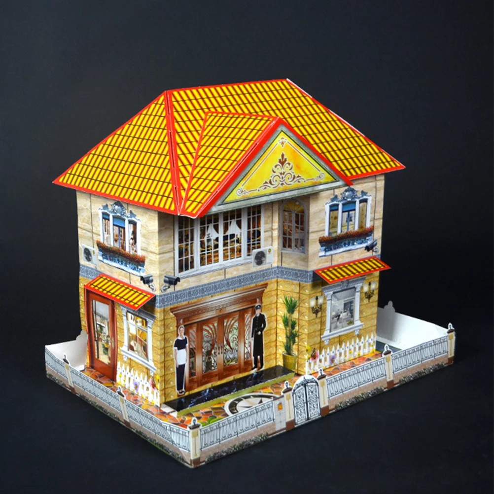 

Large Denomination Ghost Paper Villa House Sacrifice Fire Festival Houses Supplies Child Funeral Qingming Burning