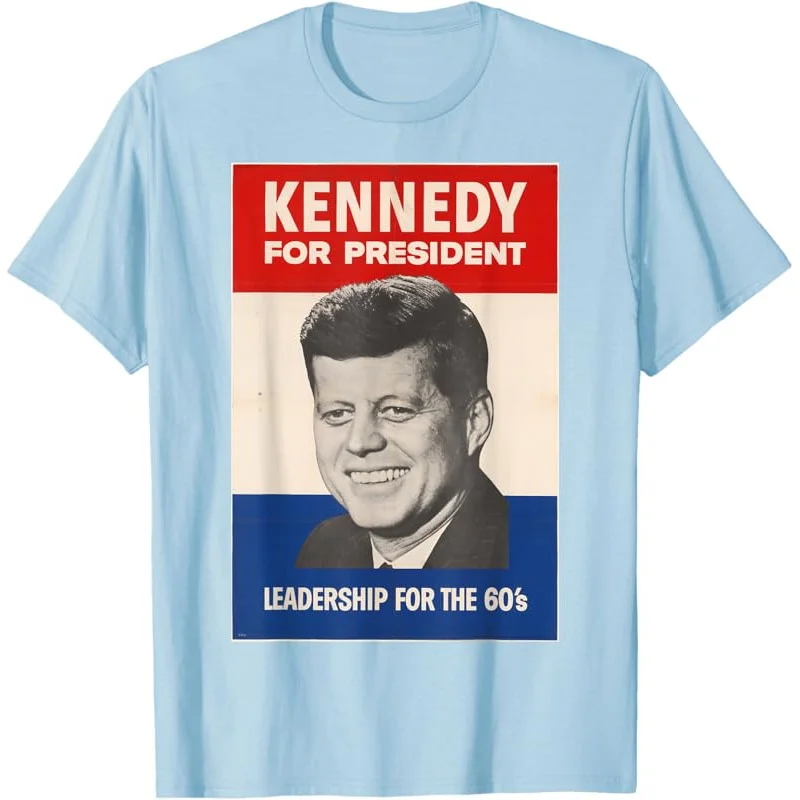 Футболка с рисунком ретро-плаката JFK John F Kennedy for President