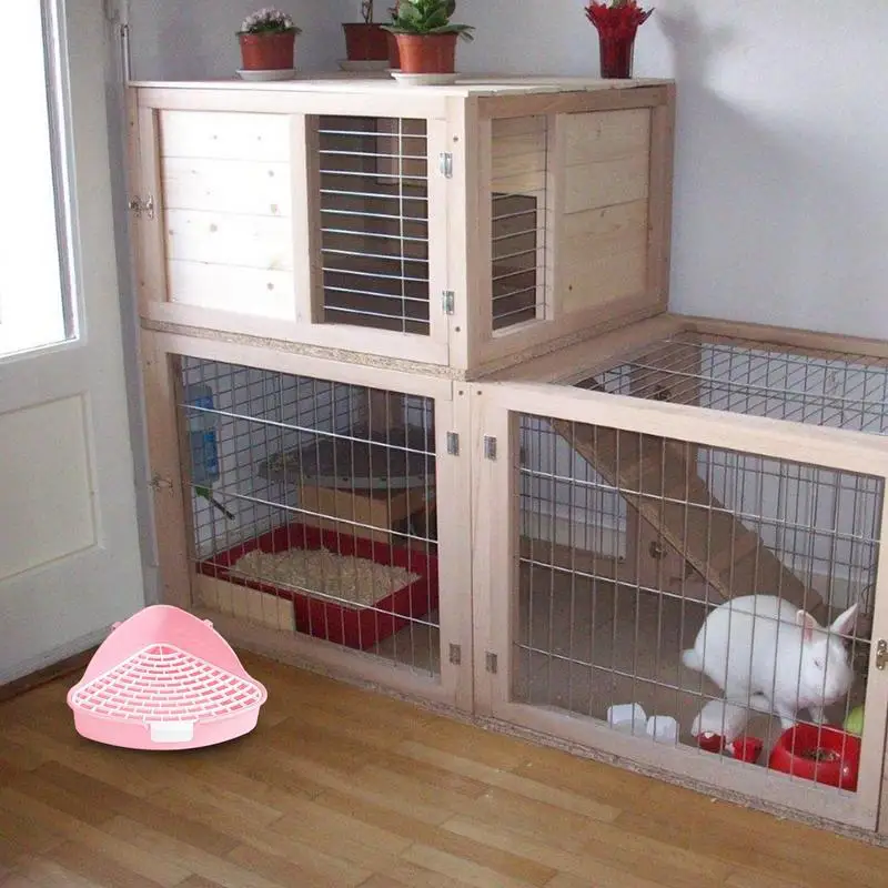 Design Semi-enclosed Triangle Big Space Toilet Prevent Splash Tray Kittens Big Sand Litter Cat Toilet Bedpans