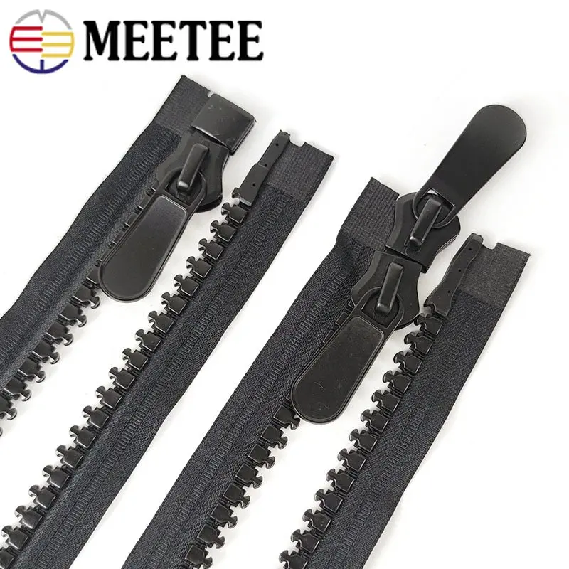 

1Pc 20# Extra Large Resin Zipper Double & Single Slider Open-End Zippers for Sewing Down Jacket Tent Coat Garment Accessories