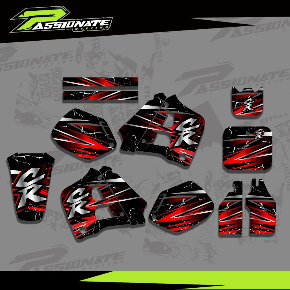 

Для HONDA CR125 CR 125 1991, 1992 CR250 CR 250 1990 1991, полная графика, наклейки, фон для мотоцикла