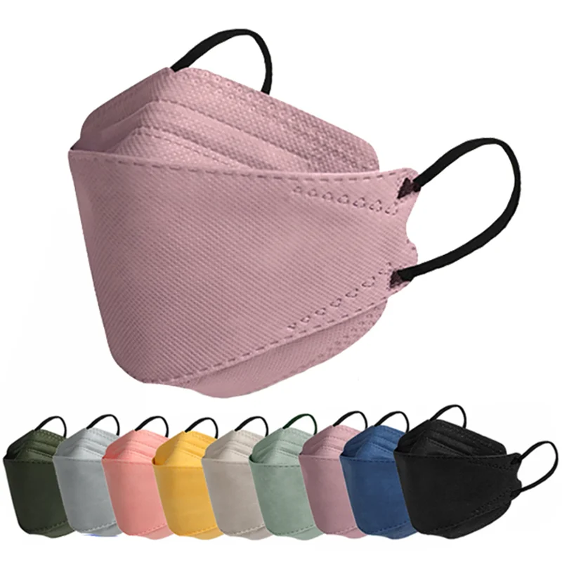 

10-100pcs Mascarillas fpp2 Homologada Adult 4 Layers Fish Masks CE ffp2mask Mascaras Black KN95 Fish Face Mask