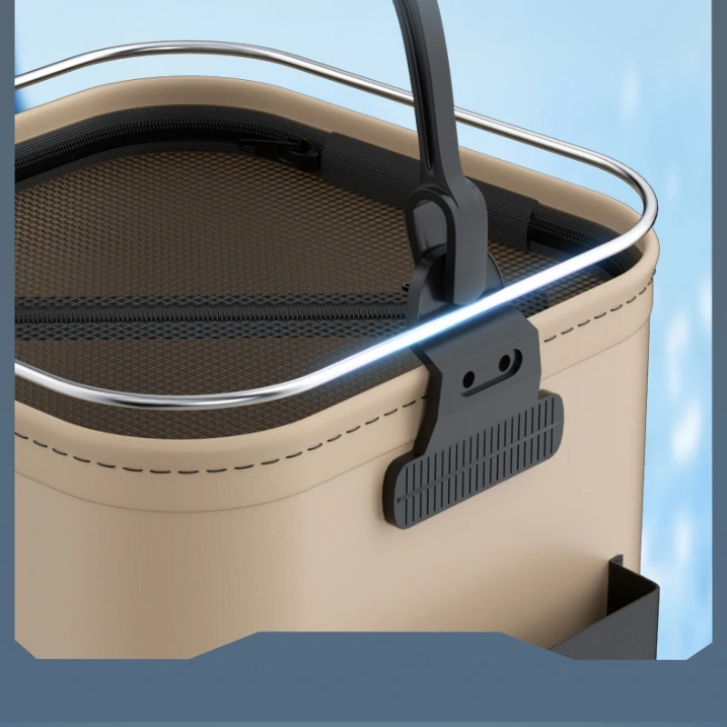 Ведро для рыбалки на открытом воздухе складное и портативное сетчатое ведро