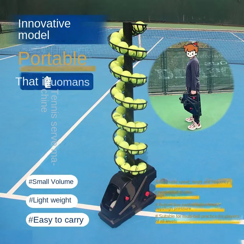 Новинка 2024 портативный тренажер для тенниса метания и подачи мячей одного игрока