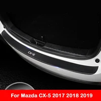 for mazda cx5 car accessories carbon fiber pu inner rear bumper protector plate cover trim 2016 2018 2019 2020 2021 2022