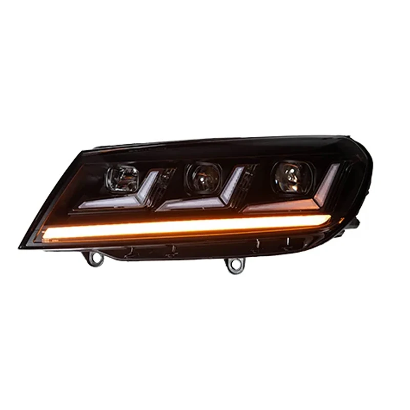 Фото Стайлинг автомобиля для VW Touareg Светодиодная фара 2016-2019 Touareg LED DRL Hid Option Фара Angel Eye Bi Xenon Beam Аксессуары №3