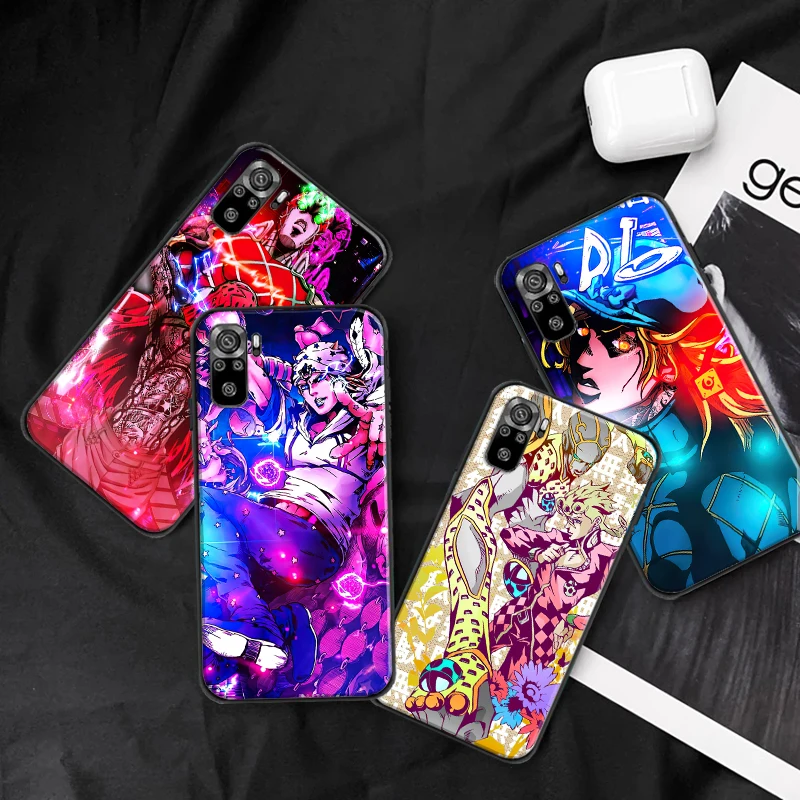 

2022JOJO’S BIZARRE ADVENTURE OVER HEAVEN Phone Case For Xiaomi Redmi 9 9i 9AT 9T 9A 9C 10X 4G 5G Note 10 10S Silcone Black Cover