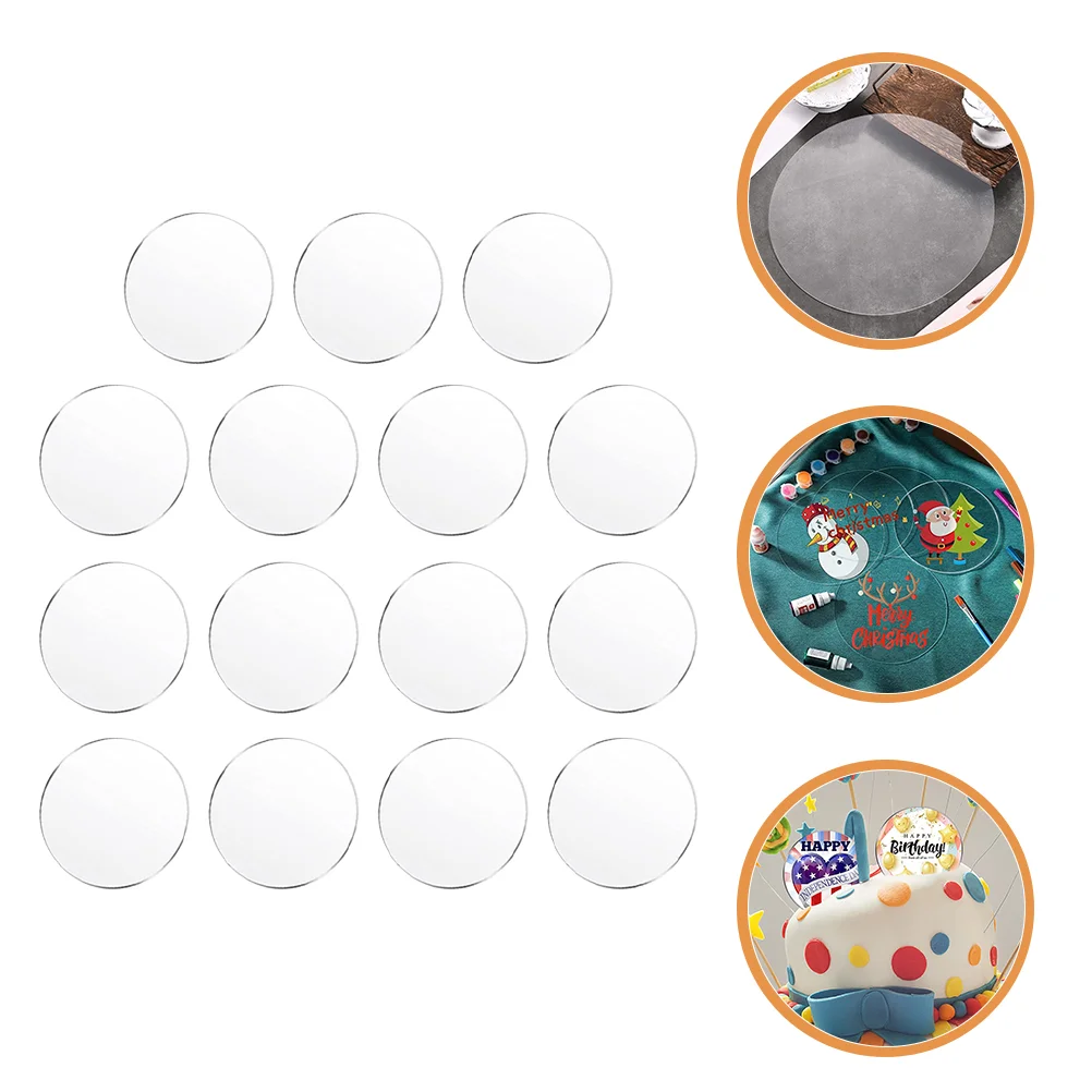 

Acrylic Circle Board Disc Transparent Ornament Colored Circles Clear Ornaments Crafts Round Panel Plastic Plexiglass
