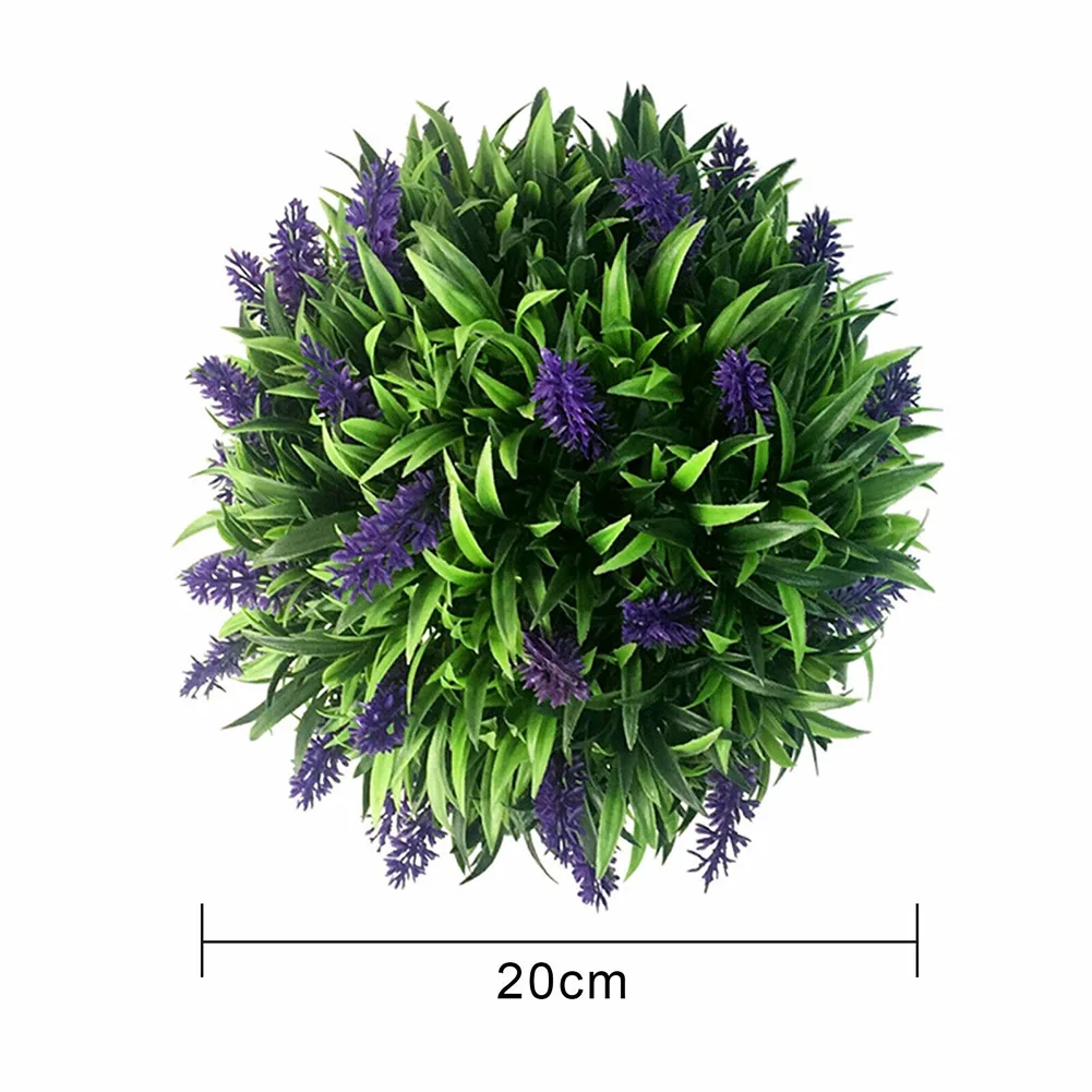 

Поддельные растения шар Лаванда Topiary подвесная корзина для украшения дома пластиковые для ресторана свадьбы ручной работы 1 шт. 20 см