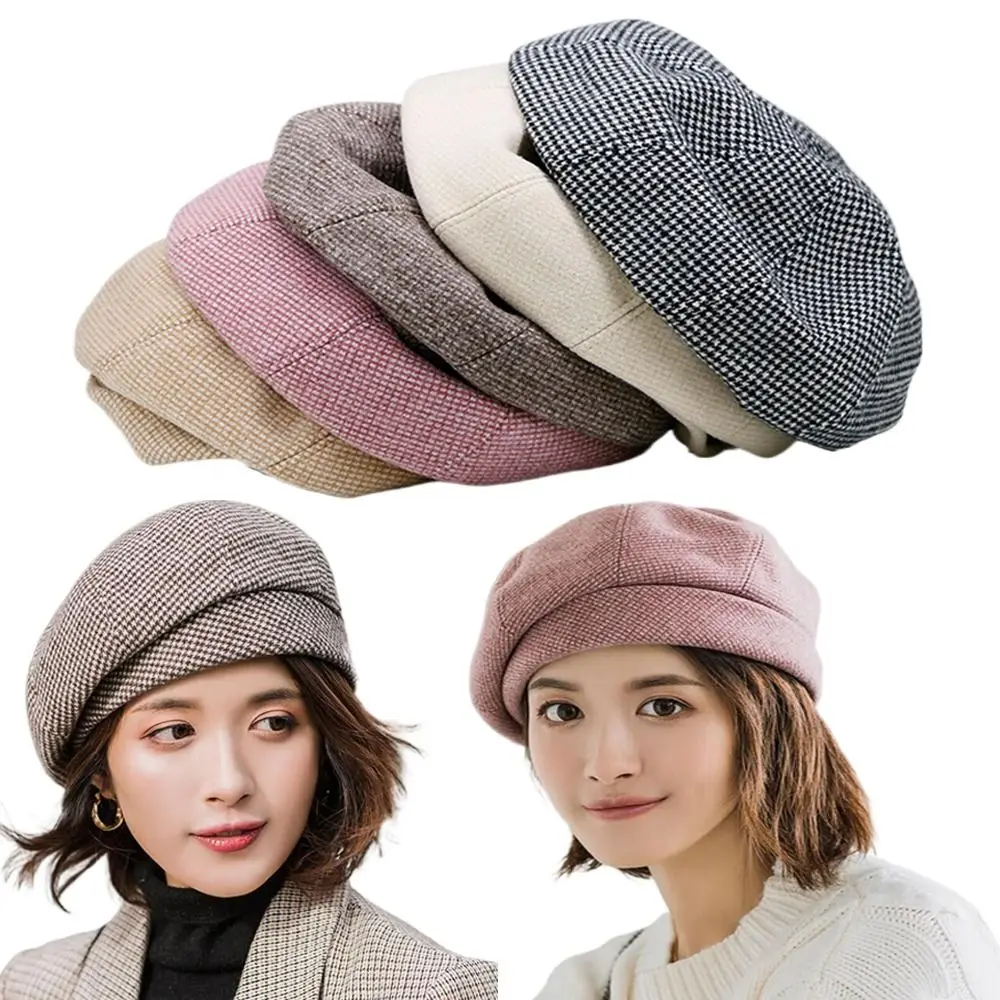 

Beanie Girls Womens Pumpkin Cap Newsboy Hat Peaked Beret Flat Cap Blend French Beret Baker Boy Cap