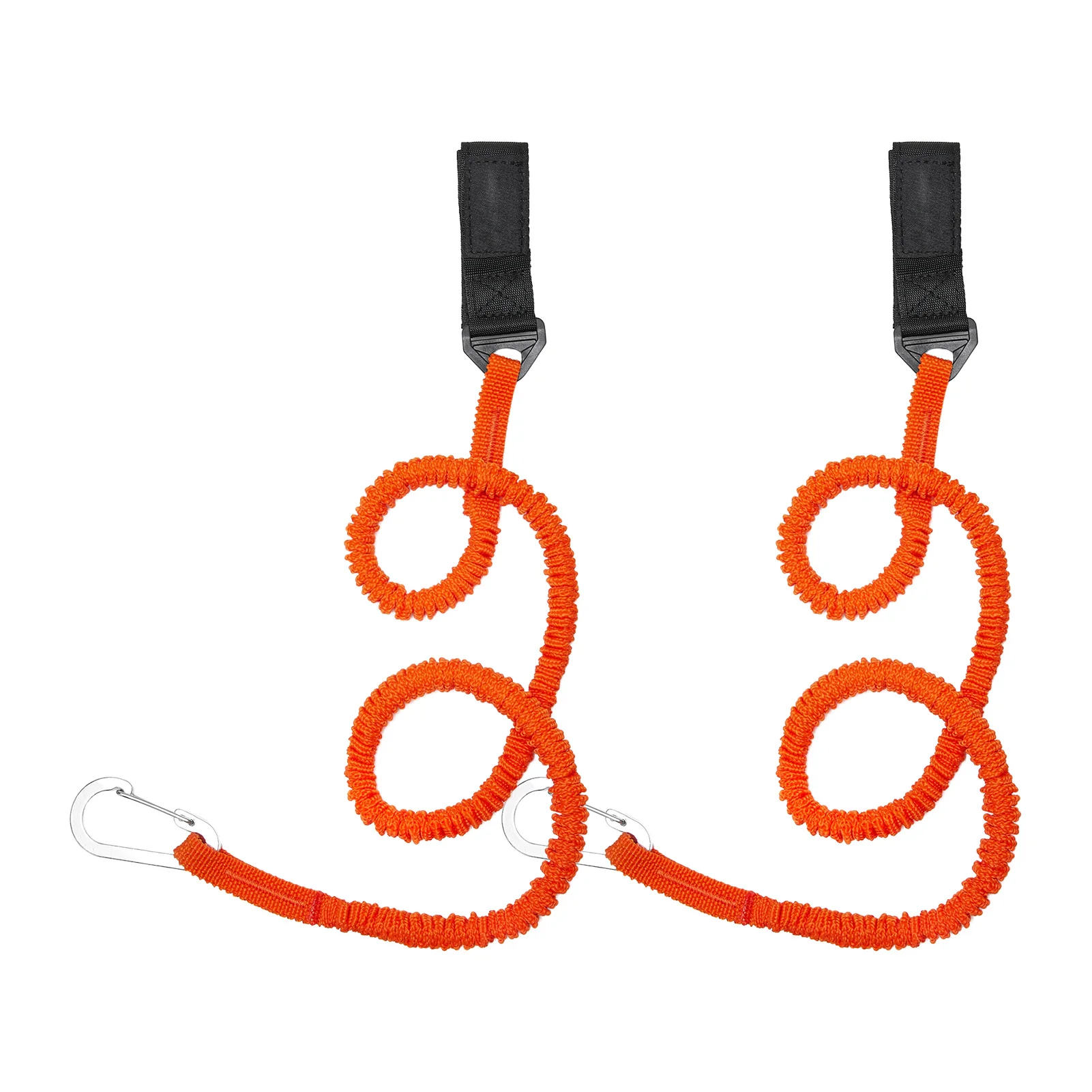

2PCS Elastic Kayak Paddle Leash Adjustable With Safety Hook Fishing Rod Pole Coiled Lanyard Cord Tie Rope Rowing Boat Accessorie