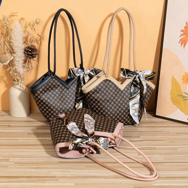 

Joker Fashion Print Tote Bag Shoulder Ribbon Portable Handbag