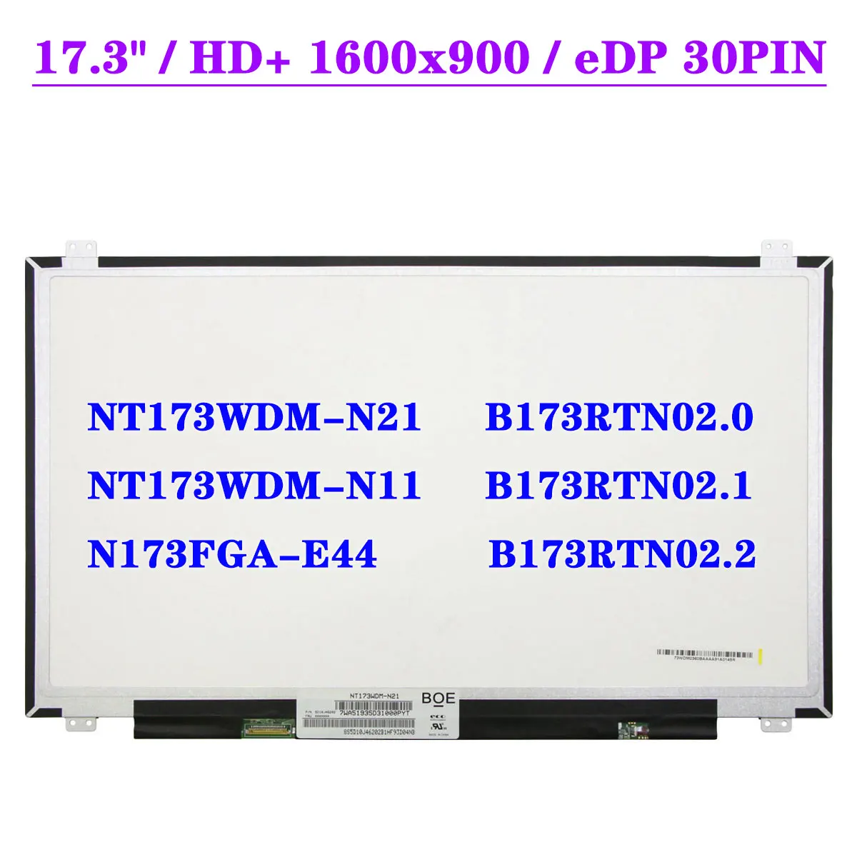 17 3-дюймовый ЖК-экран для ноутбука NT173WDM-N21 подходит NT173WDM-N11 N173FGA-E44 B173RTN02.0 B173RTN02.1