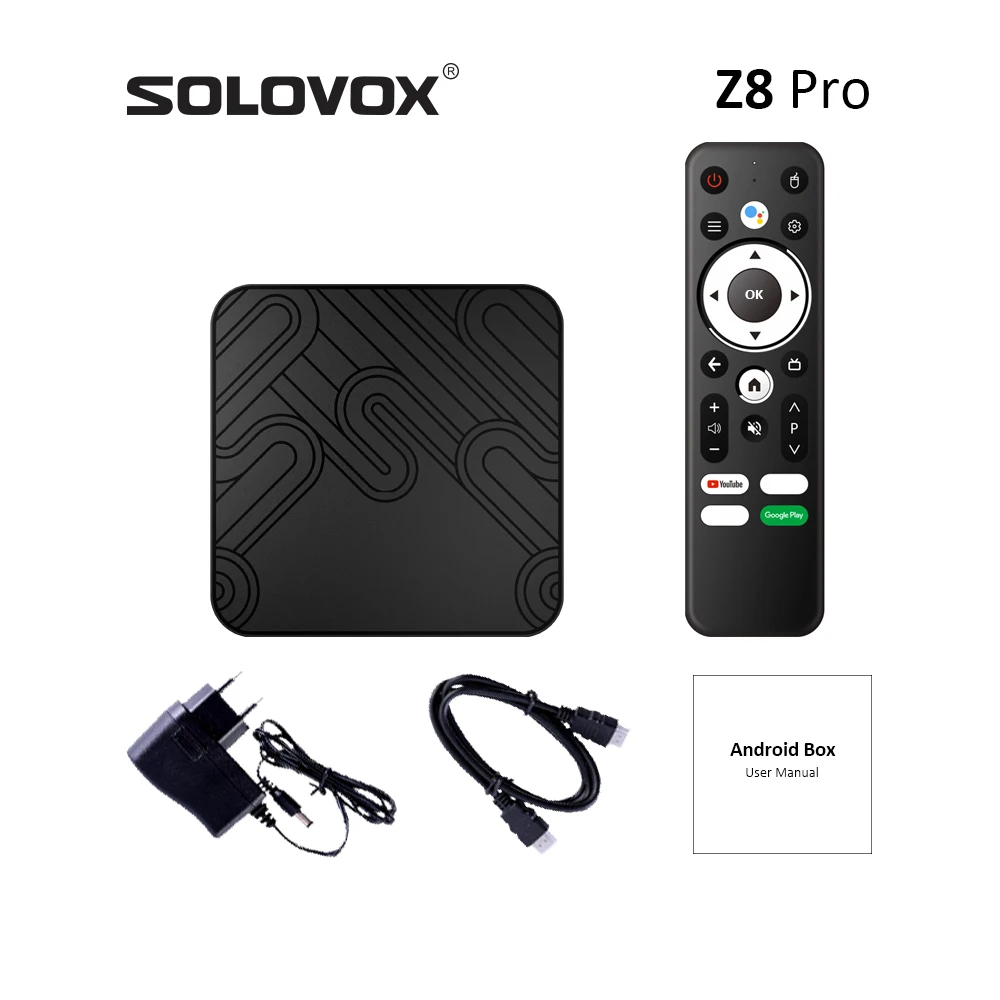Приставка SOLOVOX Z8 Pro Android 12 2 + 16/4/32 ГБ Wi-Fi Bluetooth