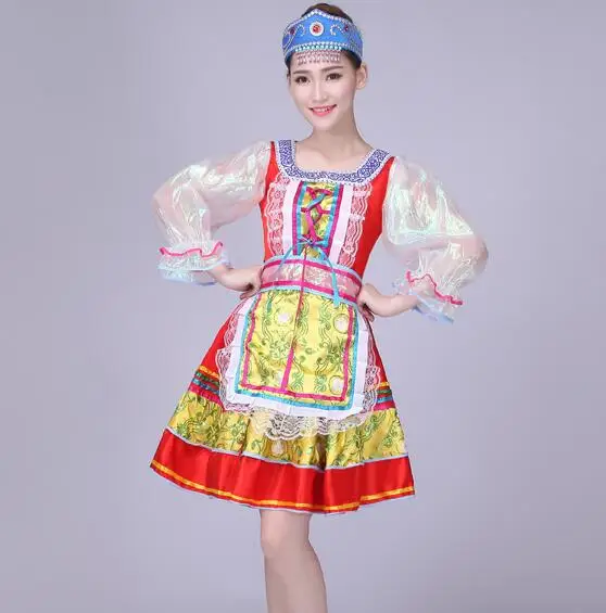 

Russian folk dance dress Women Drama Performance Stage Girls