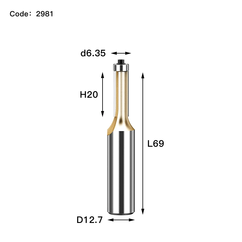 

HUHAO Твердосплавные фрезы для обрезки заподлицо 1/2", 1/4"