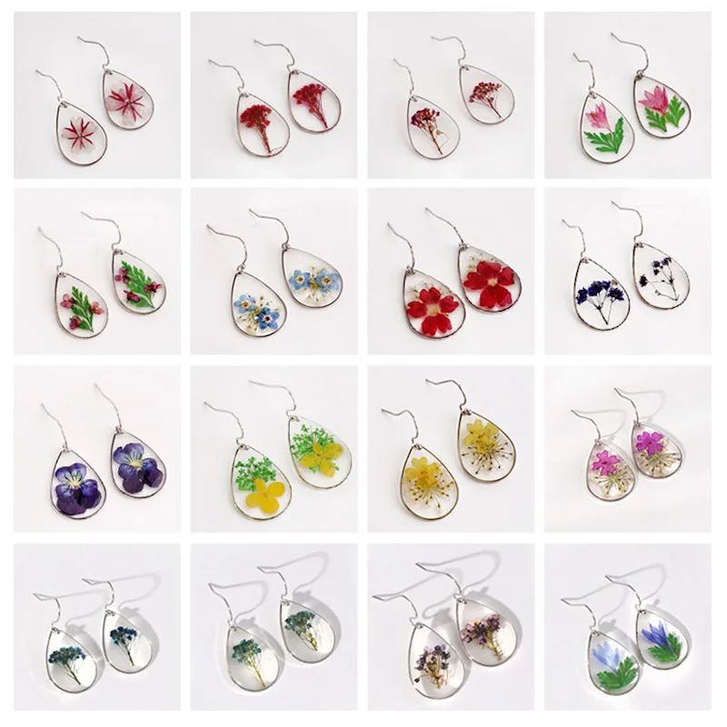 12 шт. смешанные капли воды Смола капельный гель сушеный цветок неувядающий