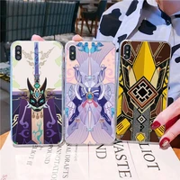 yndfcnb genshin impact medal phone case for iphone 11 12 13 mini pro xs max 8 7 6 6s plus x 5s se 2020 xr cover