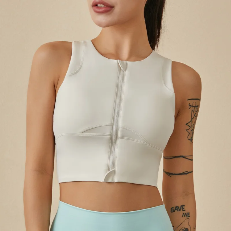 

Спортивный бюстгальтер для фитнеса, женское Высокопрочное амортизирующее белье с передней молнией, Спортивное нижнее белье для йоги и тренировок