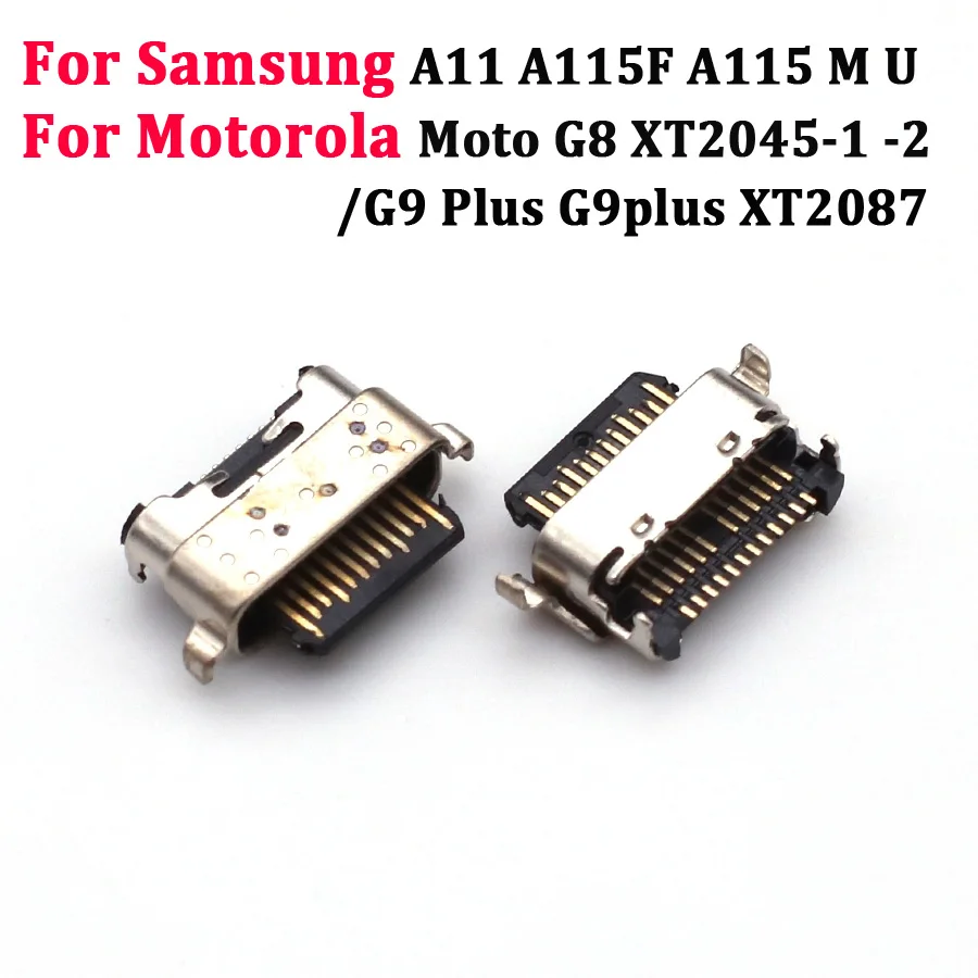 10-100 шт. разъем для зарядки через USB Samsung A11 A115F A115 M U Motorola Moto G8 XT2045-1 -2/G9 Plus G9plus XT2087
