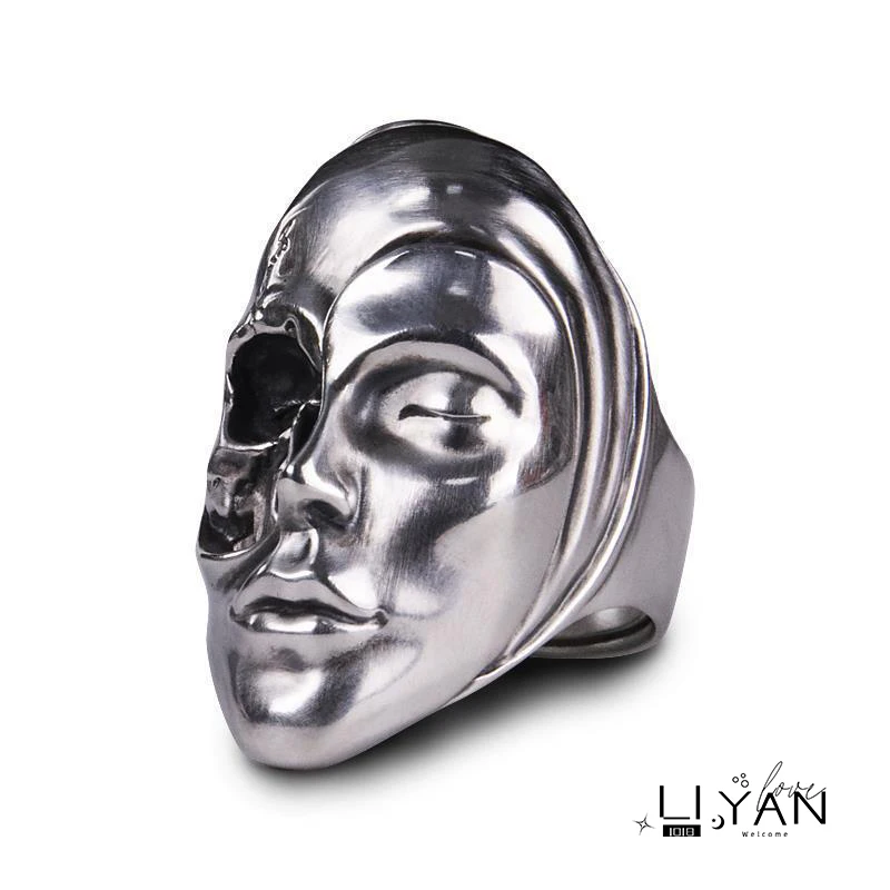 Новинка 2024 кольцо в стиле фейсбука Ювелирное Украшение готическом для мужчин и