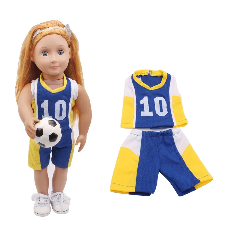 

18 Inch American Doll Girls Doll Clothes Kawaii Mini Football Basketball for Kids Outdoor Sports Training Game Toy DIY Game Gift